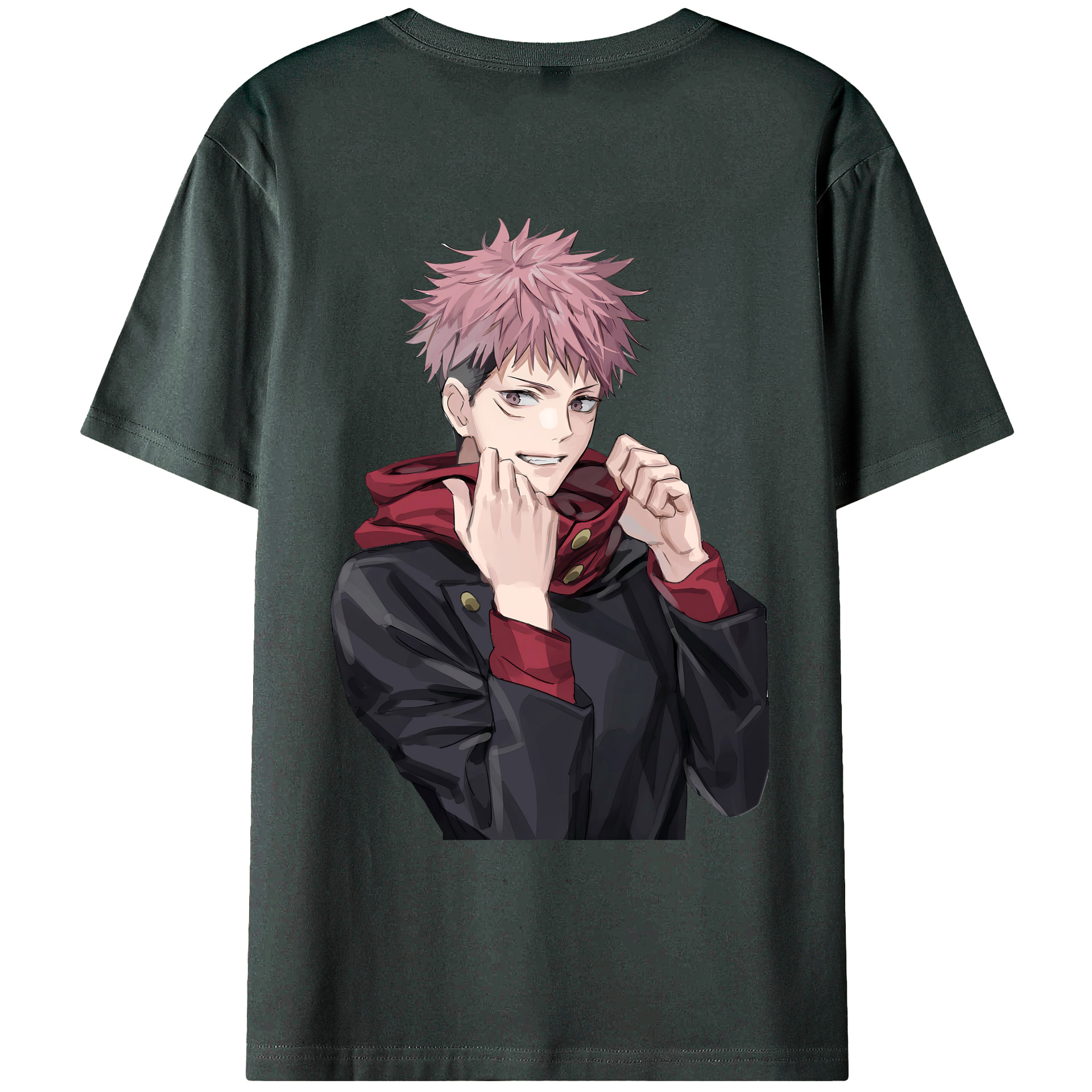（画像用） 呪術廻戦 Jujutsu Kaisen 綿100％ メンズ半袖Tシャツ（バックプリント） 通気性